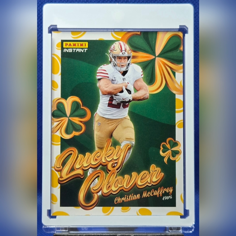 Panini Instant 'Lucky Clover' Christian McCaffrey Football Card - Green & Gold